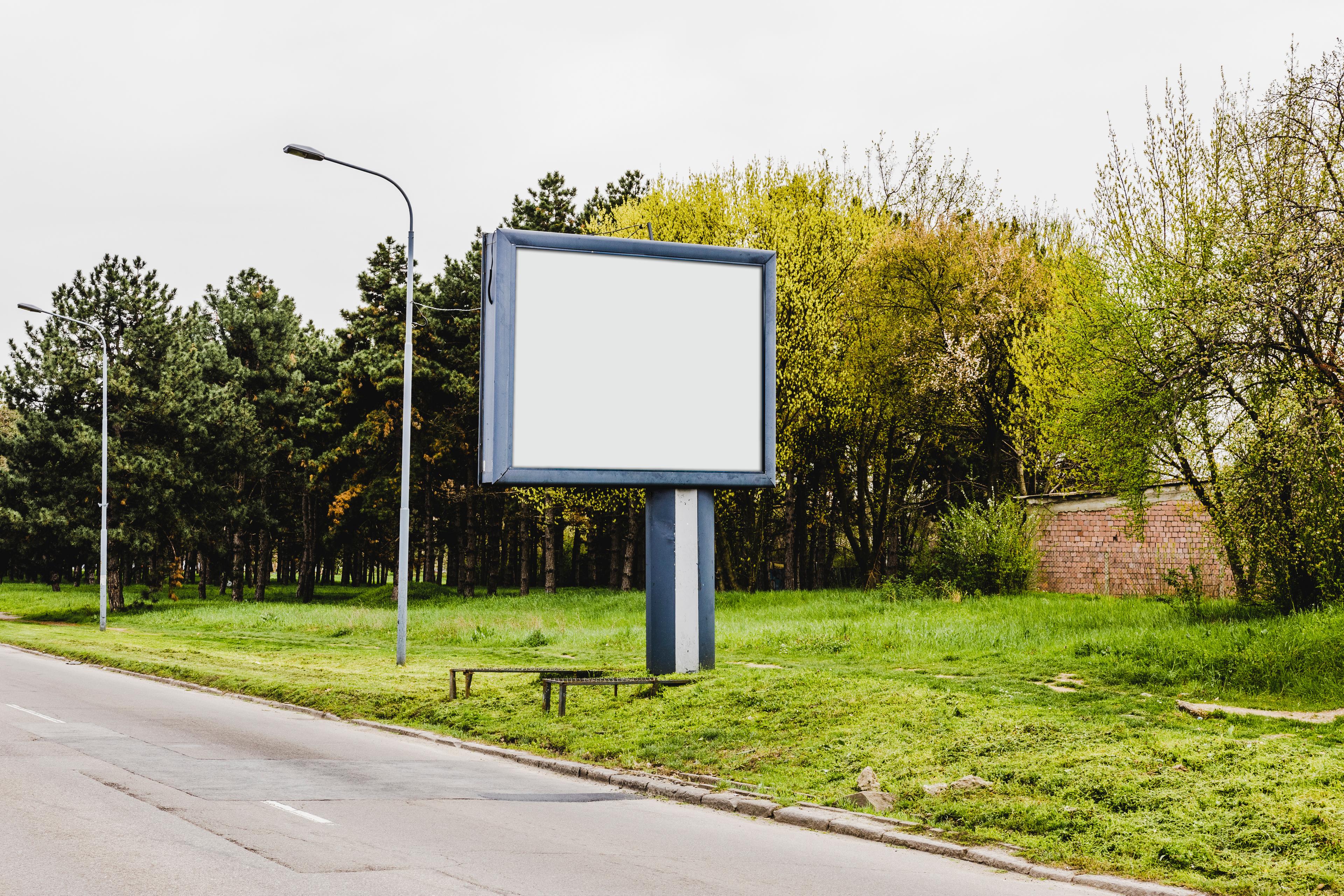 Street marketing avec panneau